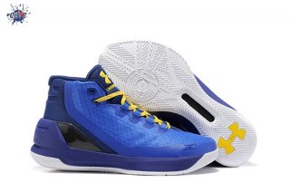 Meilleures Under Armour Curry 3 Bleu Jaune Noir