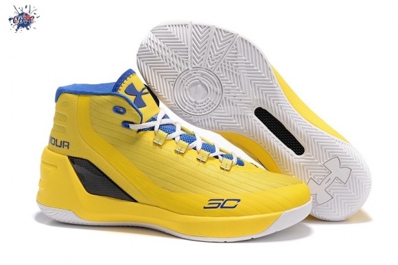 Meilleures Under Armour Curry 3 Jaune Bleu