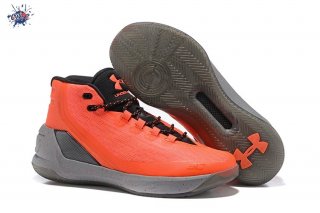 Meilleures Under Armour Curry 3 Orange Gris Noir