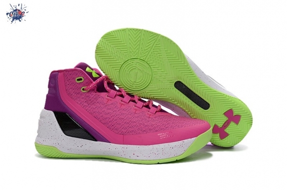 Meilleures Under Armour Curry 3 Rose Pourpre Volt