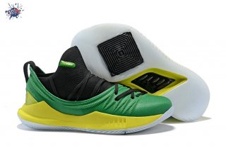 Meilleures Under Armour Curry 5 Vert Jaune Noir