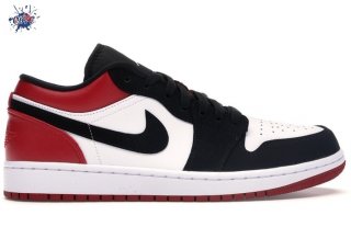 Meilleures Air Jordan 1 Low "Black Toe" Rouge Bianco (553558-116)