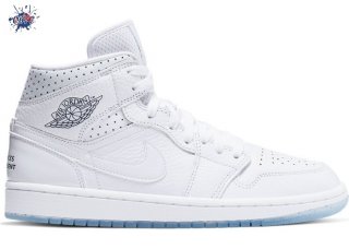 Meilleures Air Jordan 1 Mid Woman "Nos Difference Nous Unissent" Blanc (CI9100-100)