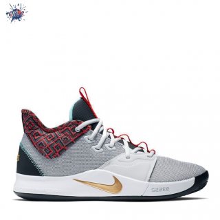 Meilleures Nike PG 3 Bhm Black History Month Bianco Gris Metallizzato (BQ6242-007)