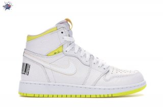 Meilleures Air Jordan 1 High Retro "First Class Flight" (GS) Blanc (575441-170)