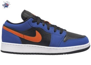 Meilleures Air Jordan 1 Low (GS) Noir Bleu Orange (553560-480)