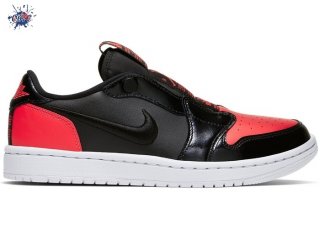 Meilleures Air Jordan 1 Low Slip Femme Noir Rouge (AV3918-600)