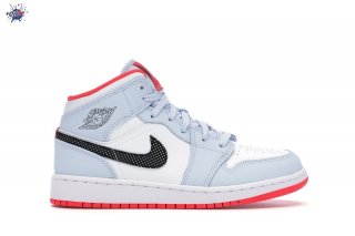 Meilleures Air Jordan 1 Mid (GS) Bleu (555112-400)