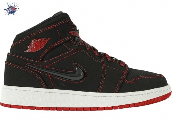 Meilleures Air Jordan 1 Mid (GS) Se "Come Fly With Me" Noir Rouge (CU6617-062)