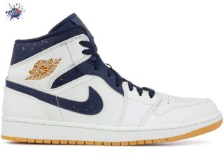 Meilleures Air Jordan 1 Mid Retro "Jeter" Blanc (AH6342-104)