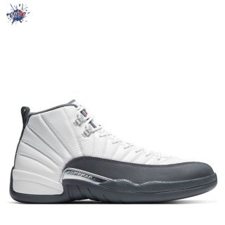 Meilleures Air Jordan 12 (GS) Retro Blanc Gris (153265-160)