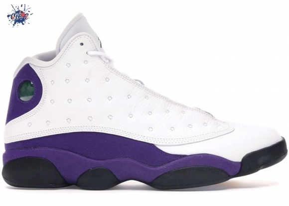 Meilleures Air Jordan 13 Retro "Lakers" Blanc Pourpre (414571-105)