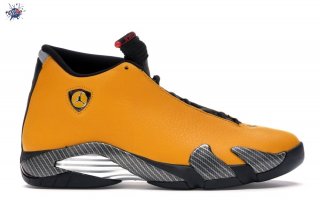 Meilleures Air Jordan 14 Retro "Reverse Ferrari" Jaune Or (BQ3685-706)