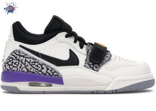 Meilleures Air Jordan Legacy 312 Low (GS) "Lakers" Blanc Pourpre (CD9054-102)