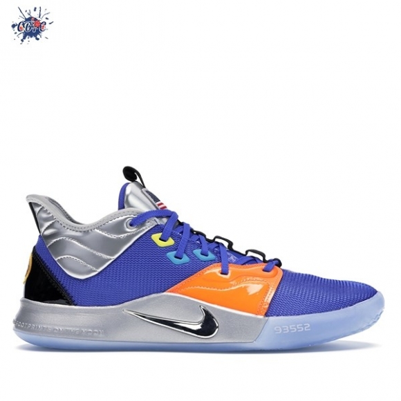 Meilleures Nike PG 3 "Nasa Apollo 14" Bleu Argent (CI2666-400)