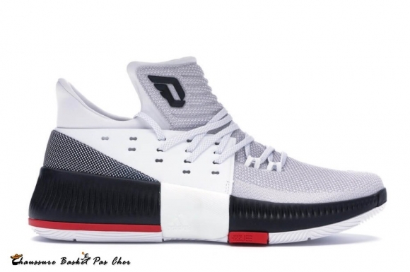 Adidas D Lillard 3 "Rip City" Blanc Noir (BB8268)