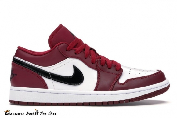 Jordan 1 Low "Noble Rouge" Noir Blanc (553558-604)