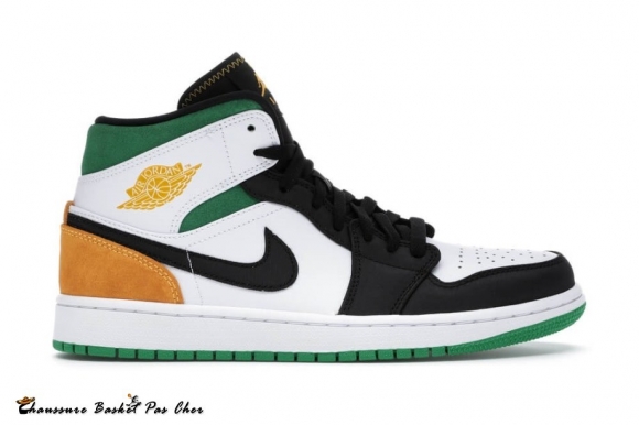 Jordan 1 Mid "Oakland" Noir Vert (852542-101)