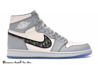 Jordan 1 Retro High Dior Blanc Gris (CN8607-002)