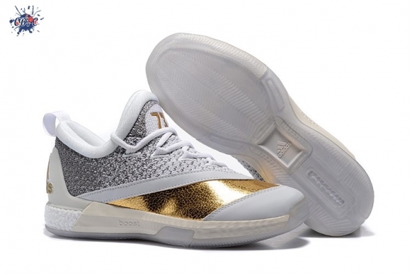 Meilleures Adidas Crazylight James Harden Blanc Gris Or