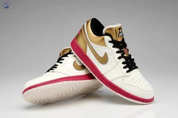 Meilleures Air Jordan 1 Blanc Or Rouge