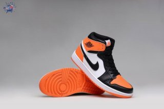 Meilleures Air Jordan 1 Orange Blanc Noir