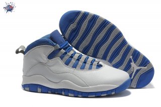 Meilleures Air Jordan 10 Blanc Gris Bleu