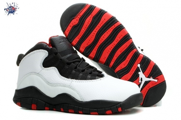 Meilleures Air Jordan 10 Blanc Noir Rouge