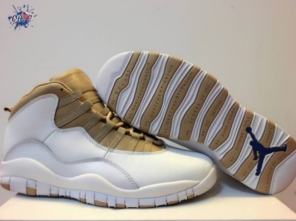 Meilleures Air Jordan 10 Blanc Or