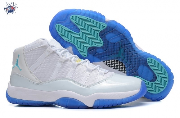 Meilleures Air Jordan 11 Blanc Jaune Bleu