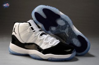 Meilleures Air Jordan 11 Blanc Noir Clair Bleu