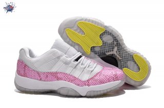 Meilleures Air Jordan 11 Blanc Rose Jaune