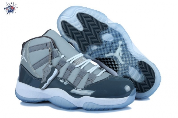 Meilleures Air Jordan 11 Gris Blanc