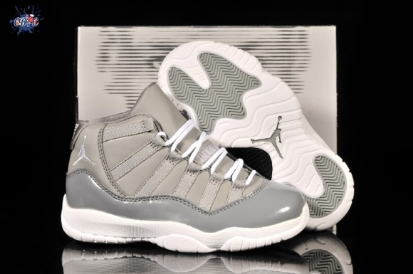 Meilleures Air Jordan 11 Gris Enfant