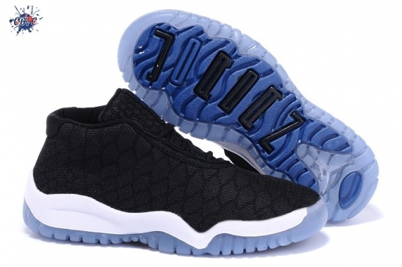 Meilleures Air Jordan 11 Noir Blanc Bleu Enfant