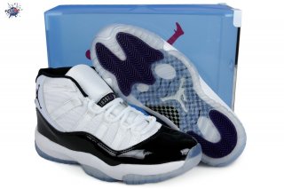 Meilleures Air Jordan 11 Pourpre Noir Blanc