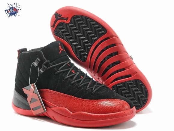 Meilleures Air Jordan 12 Orange Rouge Noir