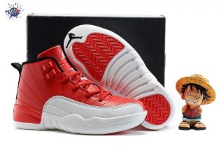 Meilleures Air Jordan 12 Rouge Blanc Enfant