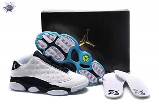 Meilleures Air Jordan 13 Blanc Bleu