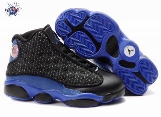 Meilleures Air Jordan 13 Noir Bleu Enfant