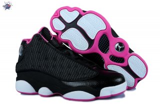 Meilleures Air Jordan 13 Rose Noir Blanc