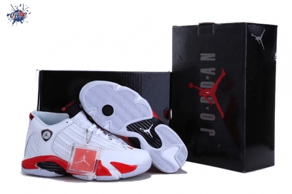 Meilleures Air Jordan 14 Blanc Rouge Noir