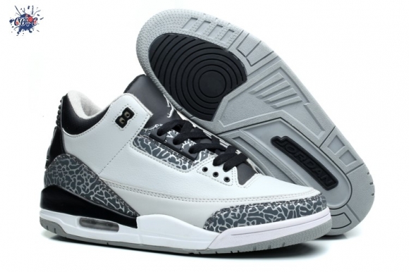 Meilleures Air Jordan 3 Blanc Noir Gris