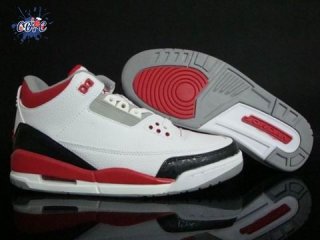 Meilleures Air Jordan 3 Blanc Rouge Noir