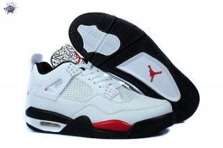 Meilleures Air Jordan 4 Blanc Rouge Noir