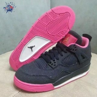 Meilleures Air Jordan 4 Noir Rose Blanc