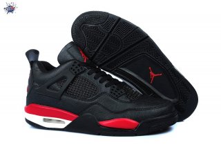 Meilleures Air Jordan 4 Noir Rouge Blanc