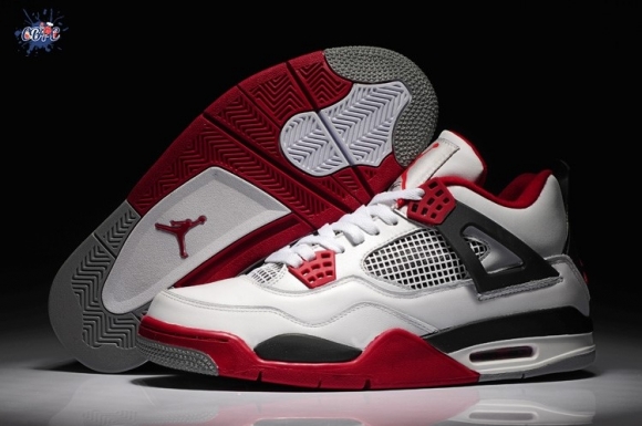 Meilleures Air Jordan 4 Rouge Blanc Noir