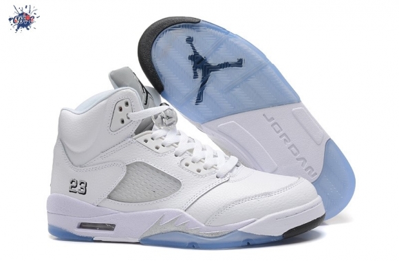 Meilleures Air Jordan 5 Blanc Gris