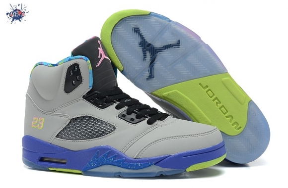 Meilleures Air Jordan 5 Gris Pourpre Rose Jaune